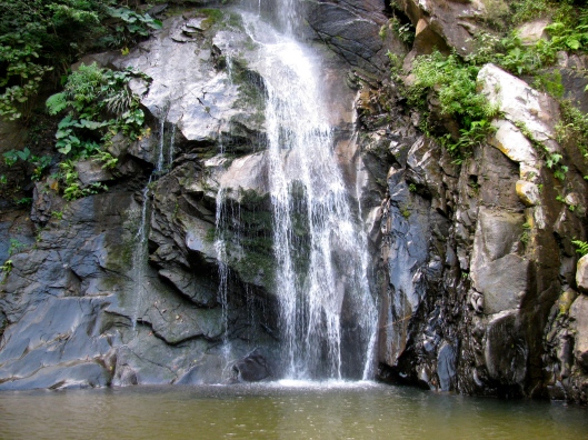 The water fall in the village