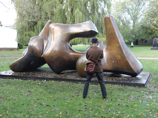 Three Piece Sculpture - HM showing scale