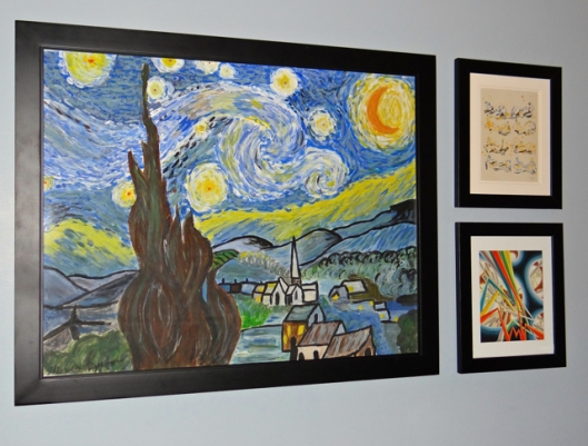 Starry Night 2 and two prints.